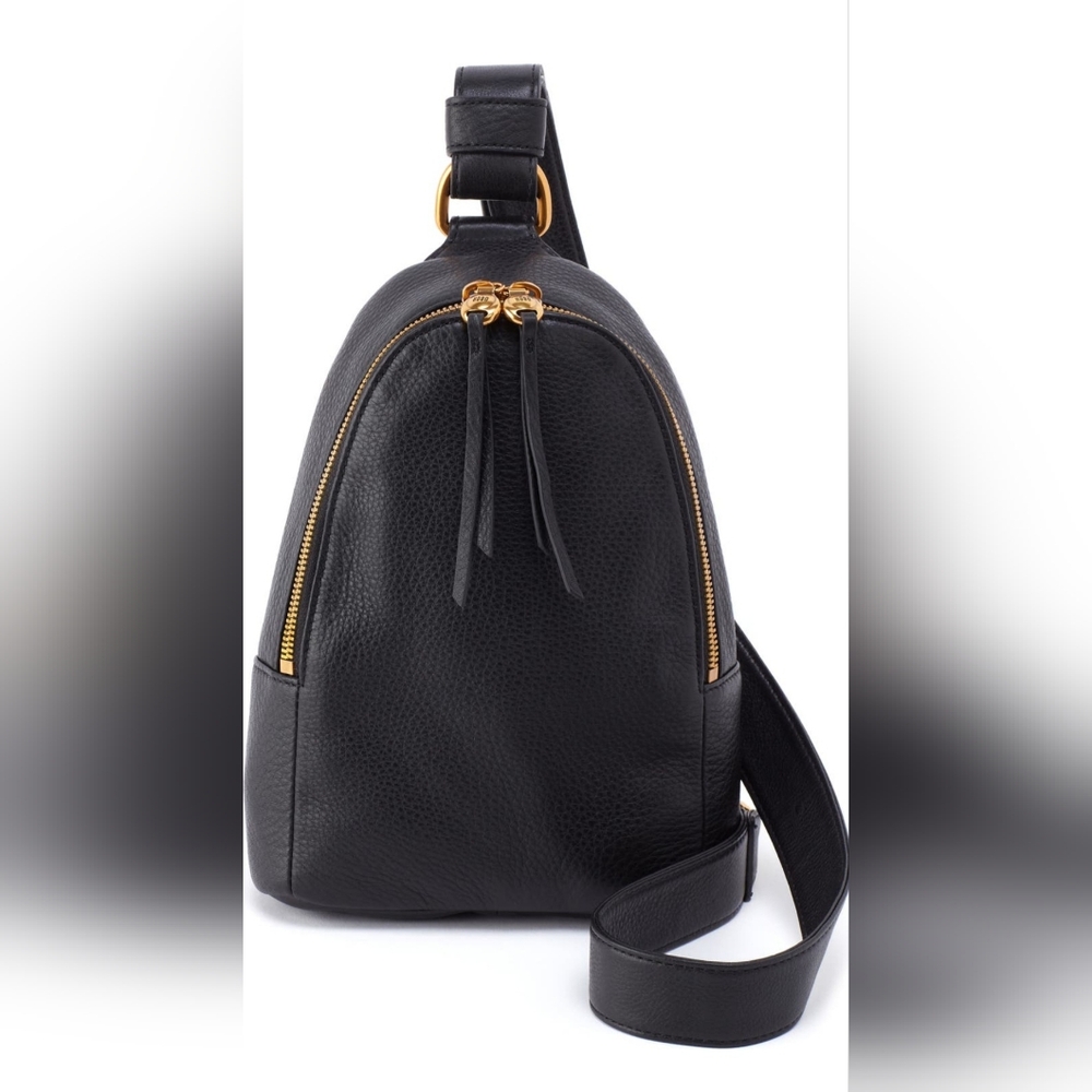 Hobo Fern Black Leather Sling Bag